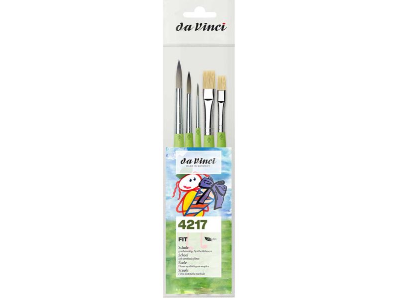da Vinci Schulpinsel-Set, Fit Synthetics »Serie 4217«, 5-tlg.