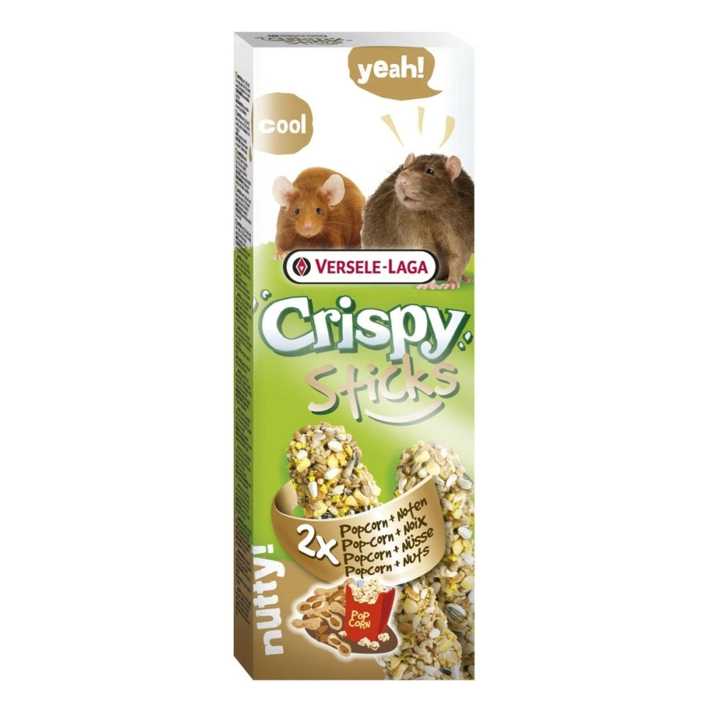 Crispy Sticks Ratten-Mäuse Popcorn & Nüsse 2 Stück 110g