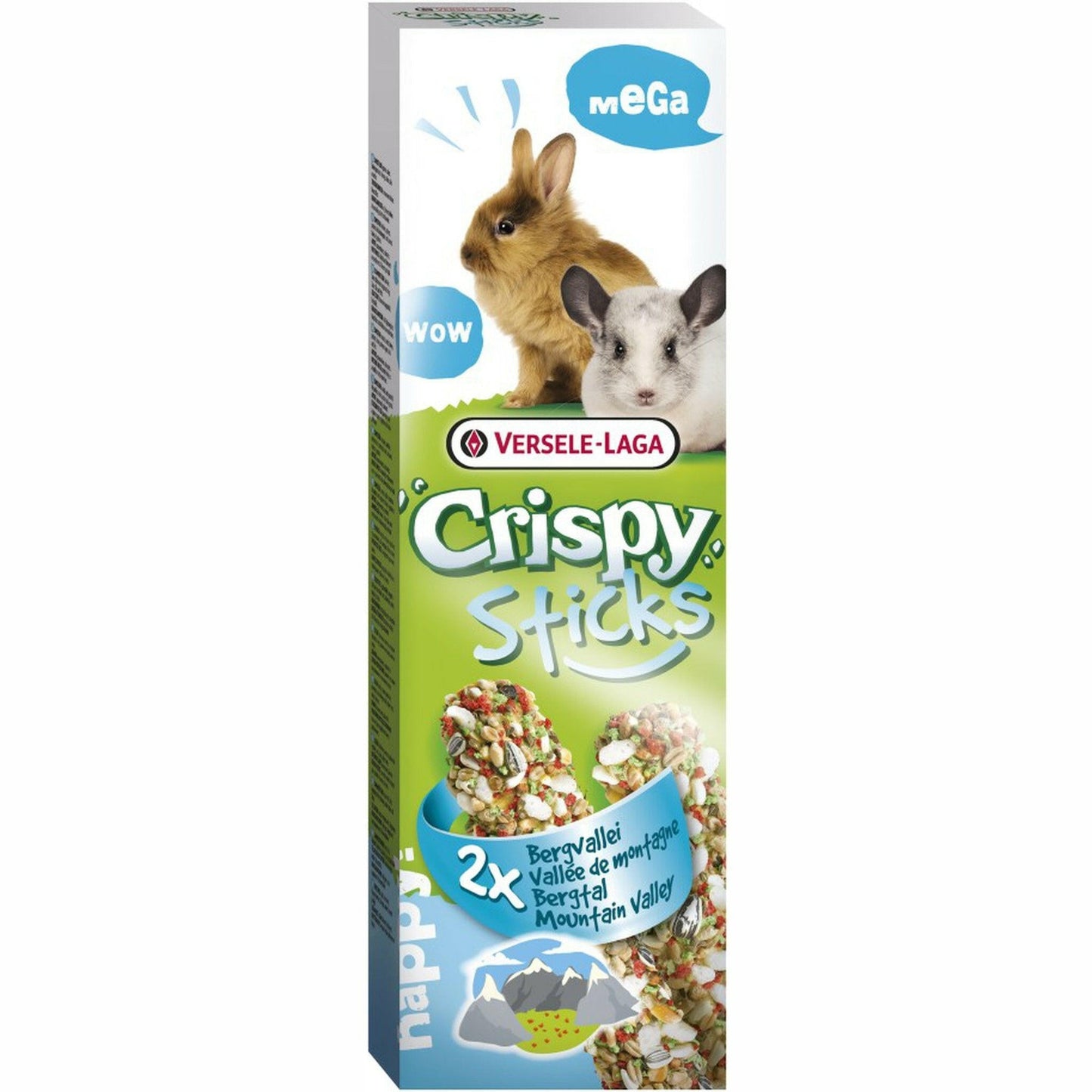Crispy Mega Sticks Kaninchen-Chinchillas "Bergtal" 2 Stück 140g