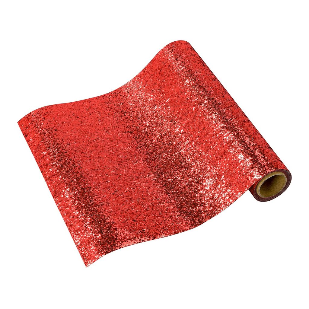 Tischläufer rot Glitzer