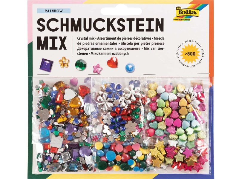 Folia Deko-Schmuckstein-Set »Rainbow«, 800-tlg.