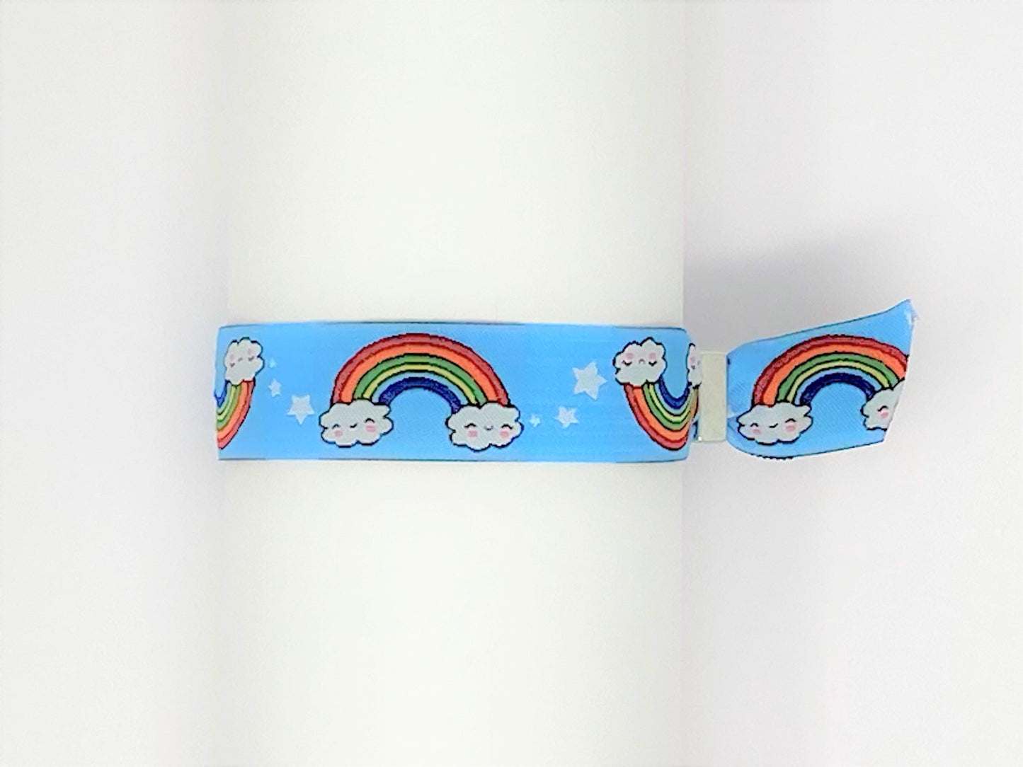 Einlassband Regenbogen blau