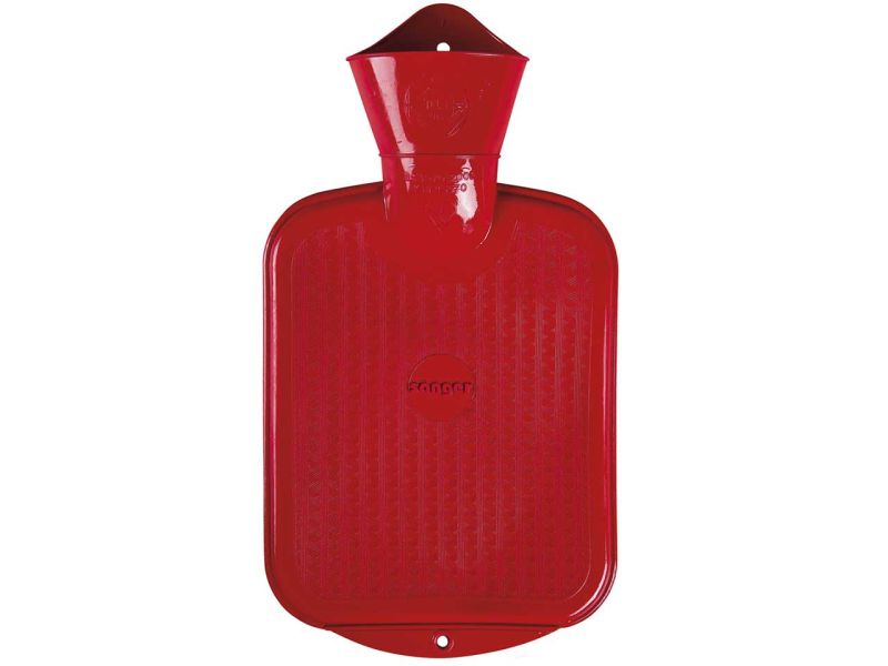 Sänger Wärmflasche, beidseitig glatt, rot