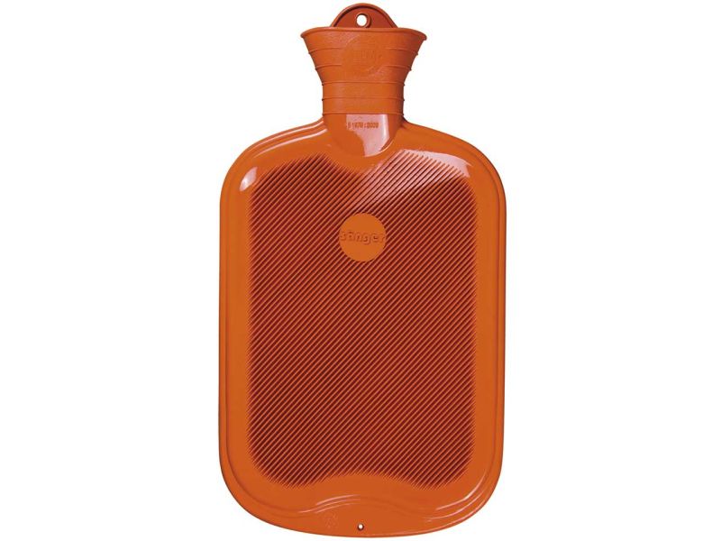 Sänger Wärmflasche, einseitig mit Lamellen, orange
