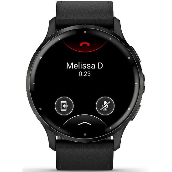 Garmin Venu 010-02784-52 mit Lederhybridarmband und Ersatzband aus Silikon