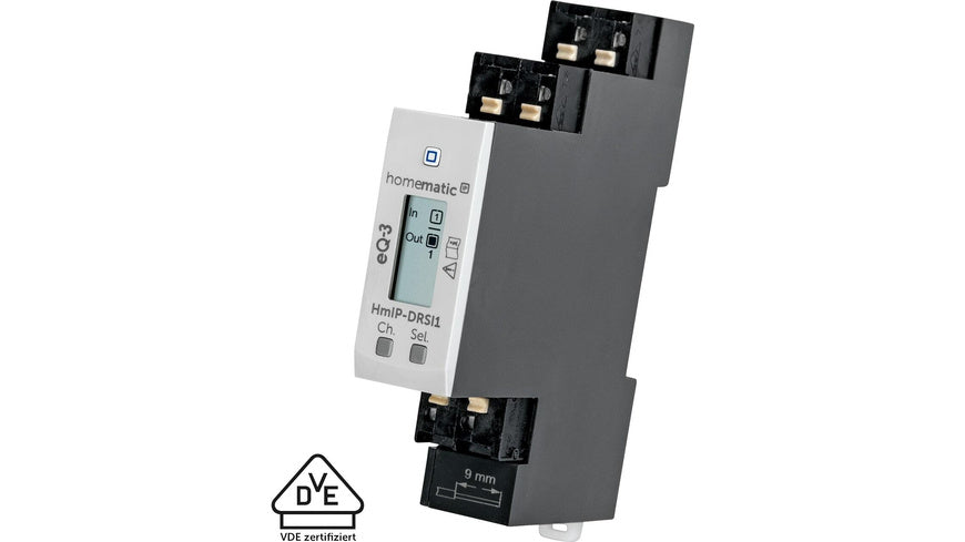 Homematic IP Smart Home Schaltaktor für Hutschienenmontage – 1-fach, HmIP-DRSI1