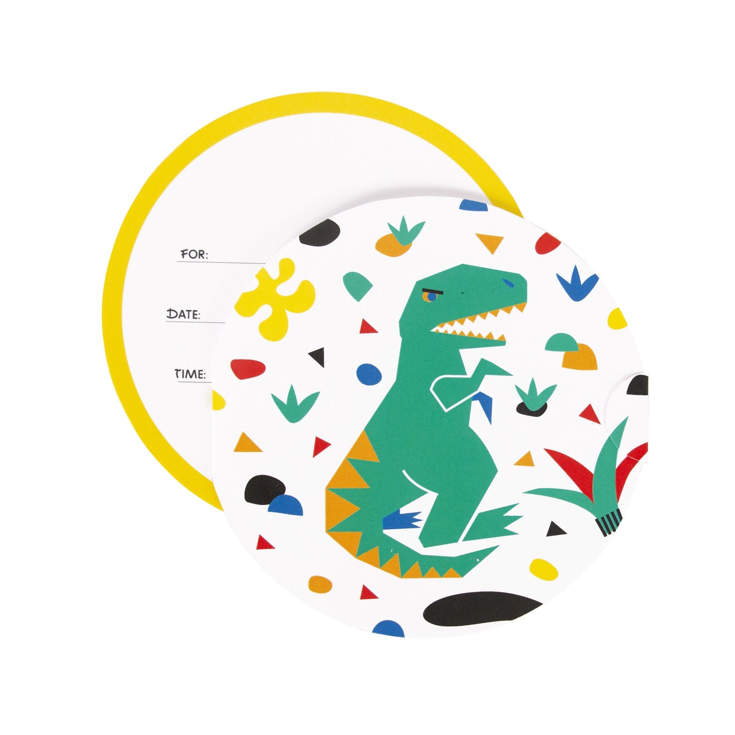 Dinosaurier Einladungen rund
