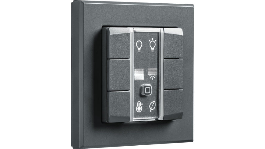 Homematic IP Wired Smart Home Wandtaster – 6-fach, anthrazit, HmIPW-WRC6-A