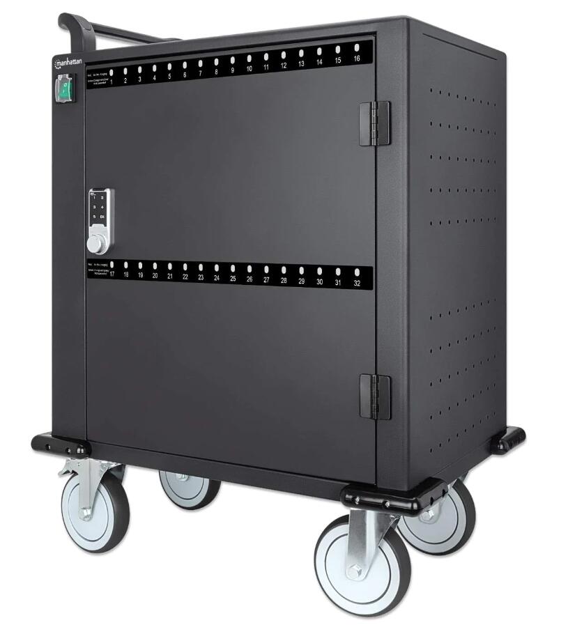 Manhattan 32-Port USB-C Ladeschrank auf Rollen 576 W