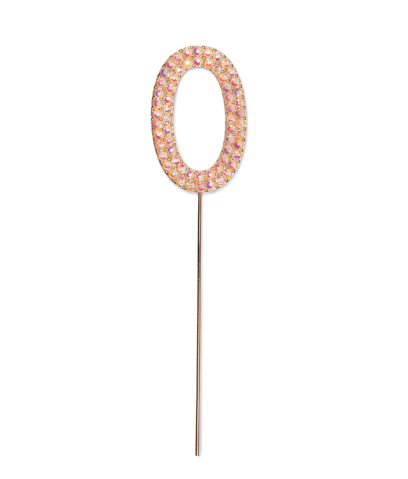 Diamantstecker Pink Zahl 0