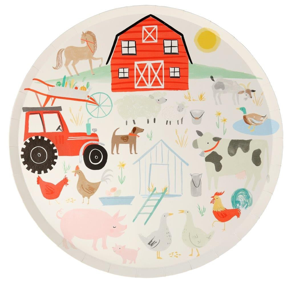 Farm Pappteller rund