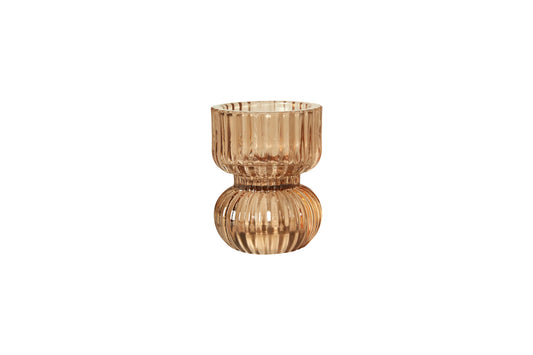 Ibi Pine Dish / Candlestick 9cm hoch gelbgelb