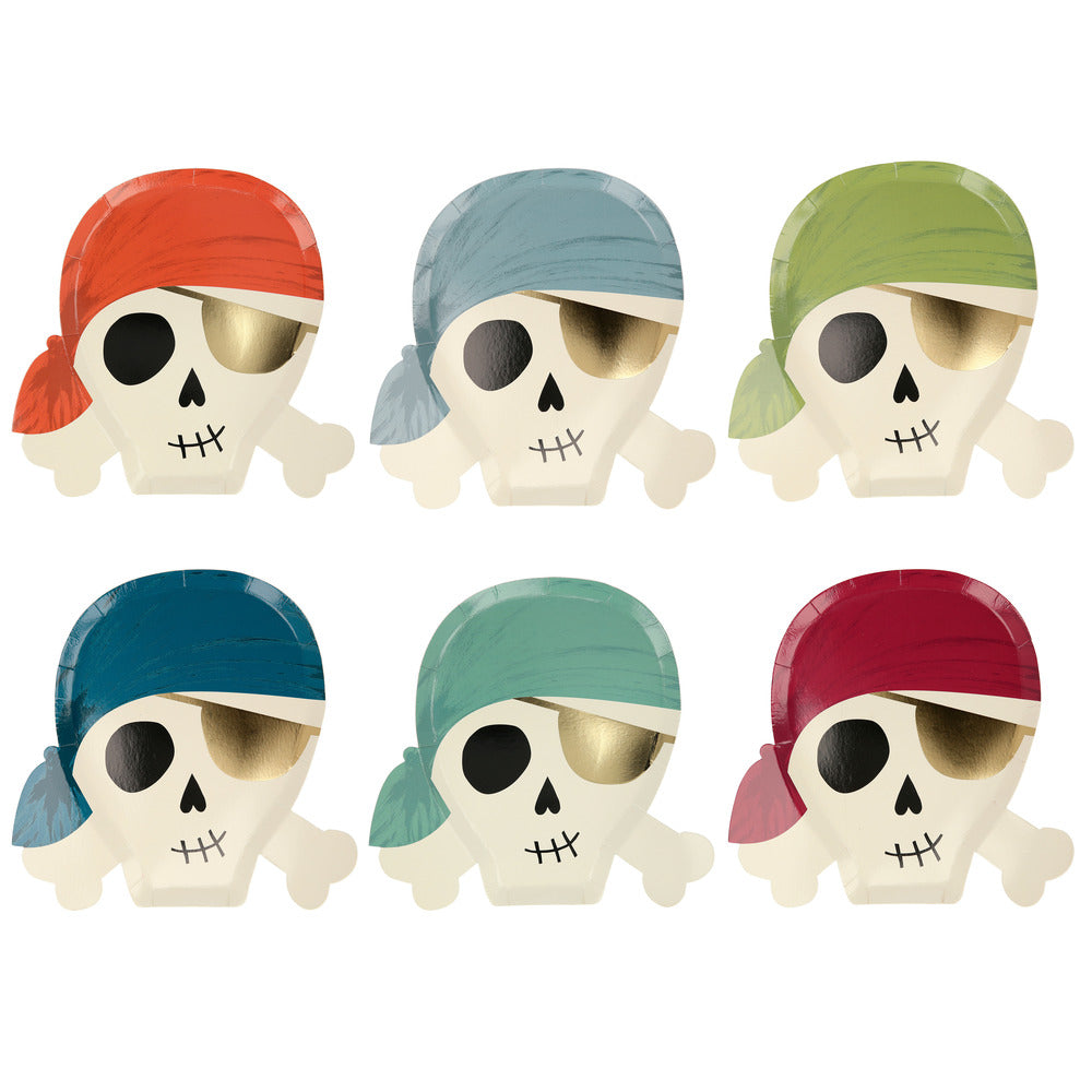 Pirate Gold Pappteller (6 Farben)