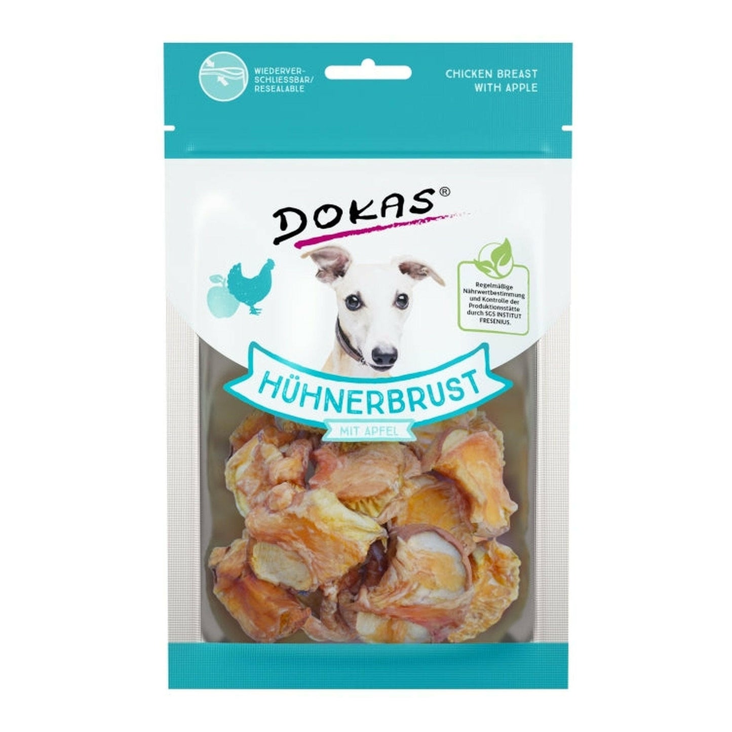 Dokas Hunde Snack Hühnerbrustfilet mit Apfel