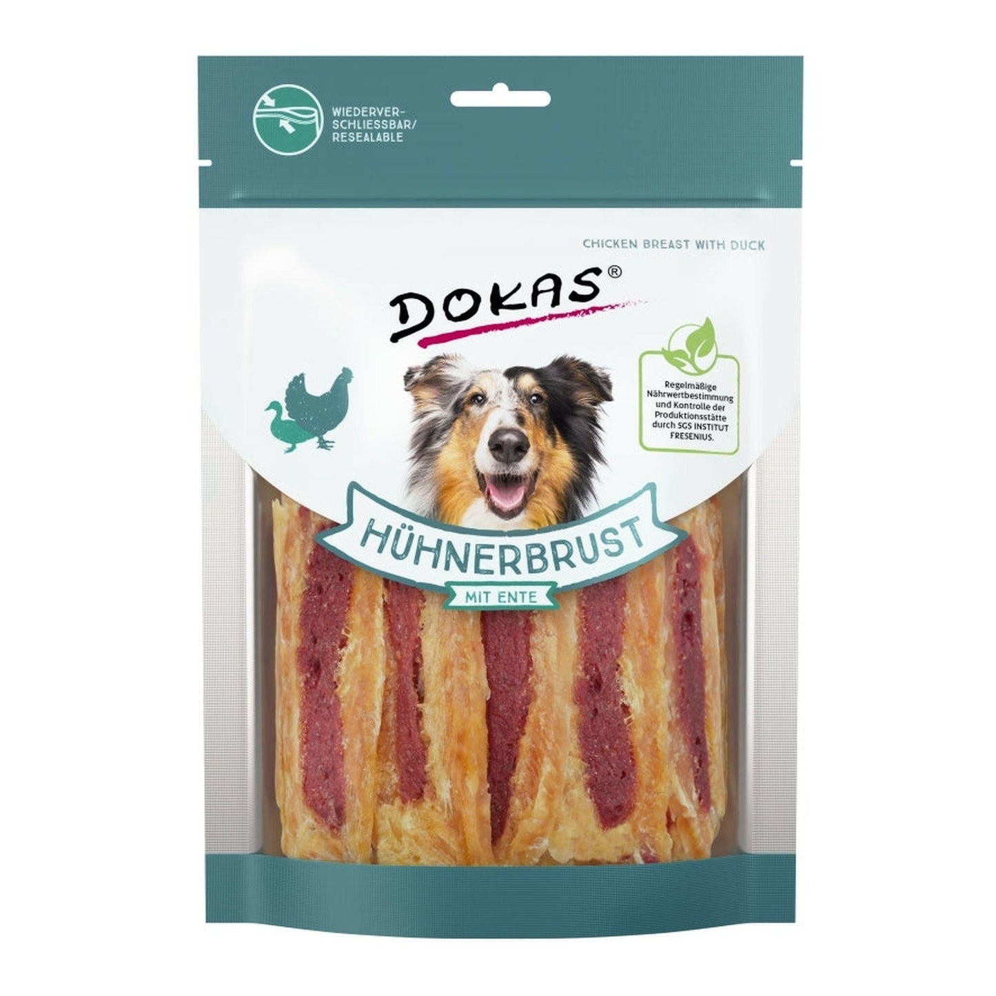 Dokas Hunde Snack Hühnerbrustfilet mit Ente