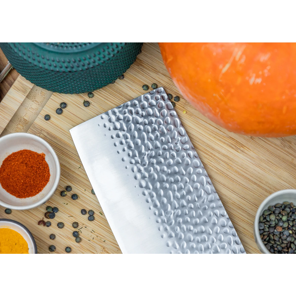 Das asiatische Set: 3 Messer (Schälmesser + Santoku + Hackbeil)