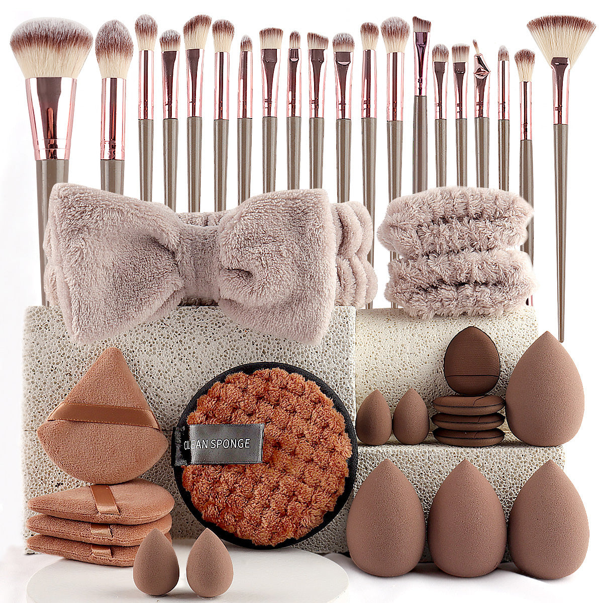 40PCS Professional Beauty Tools Set - Complete Face Wash & Makeup Kit Full Set(Ideal Gift For Women & Friends)