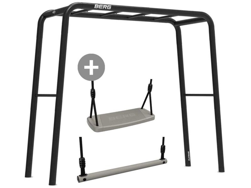 BERG PlayBase Medium TT Black inkl. Schaukelsitz und Trapez