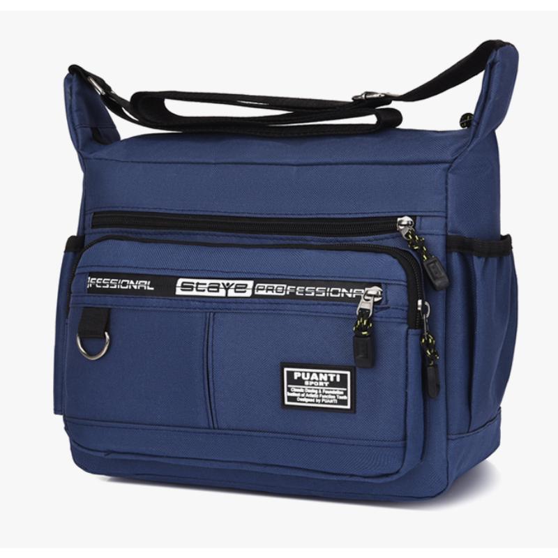 Herren Umhängetasche Oxford Tuch Casual Reise Umhängetasche Große Kapazität Mittleren Alters Kleine Quadratische Tasche Werkzeugtasche blau