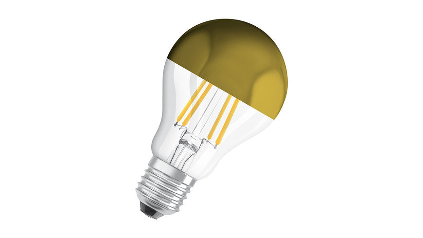 OSRAM LED Mirror Gold 4-W-Filament-LED-Lampe E27 mit Goldkuppe, 420 lm