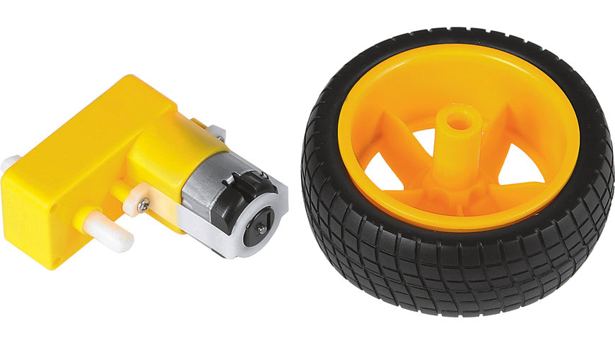 Joy-IT Getriebemotor Com-Motor04 mit Rad, ca. 190 min-1 bei 6 V