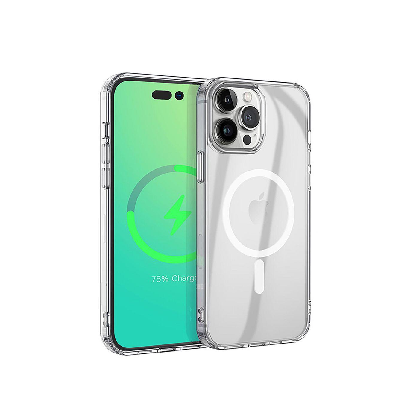 eSTUFF Berlin Magnetic Hybrid Case für das iPhone 14 Pro - Clear