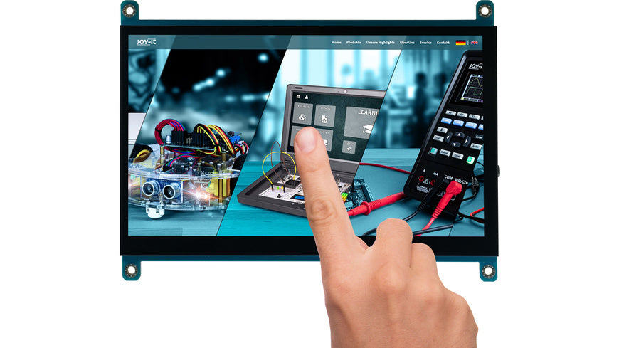 Joy-IT 17,78-cm-(7")-IPS-Touchscreen-Display für Raspberry Pi, 1024*600 Pixel