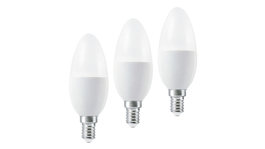 LEDVANCE 3er-Set SMART+ WiFi 4,9-W-LED-Lampe B40, E14, 470 lm, Tunable White, dimmbar, Alexa, App