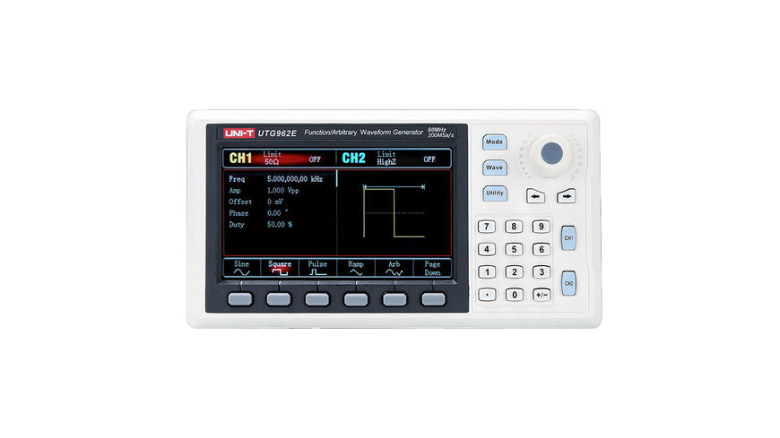 Uni-Trend Handheld Funktionsgenerator UTG962E bis 60 MHz, 2 Kanäle, 200 Msa/s