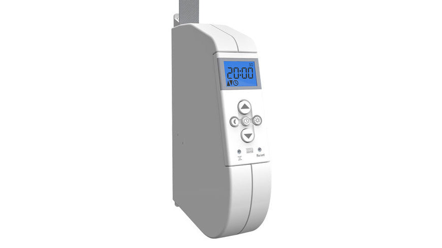 WIR elektronik elektronischer Akku-Aufputz-Gurtwickler eWICKLER eW320-M, 12-15 mm Mini-Gurtband, Display