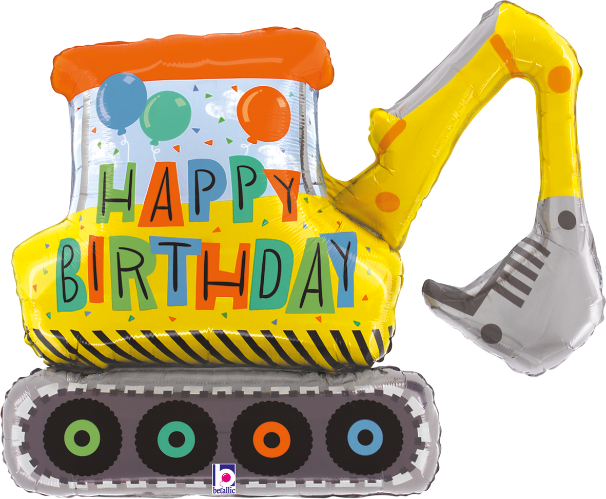 Folienballon Happy Birthday Bagger