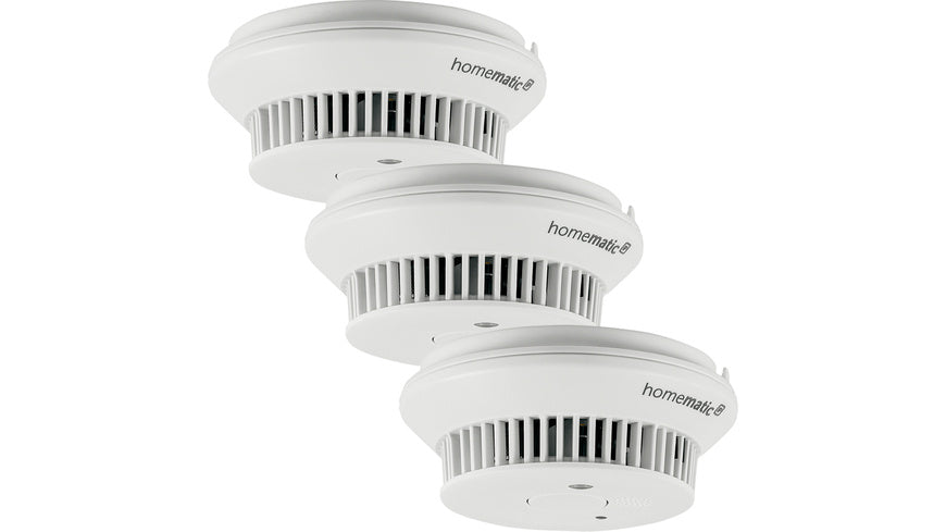 Homematic IP Smart Home 3er-Set Rauchwarnmelder mit Q-Label, HmIP-SWSD-2