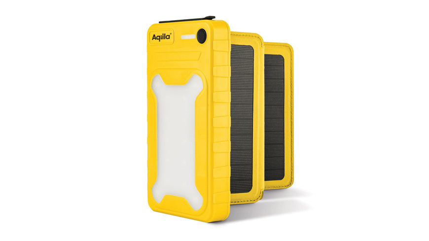 Aqiila Powerbird BS10 Solar-Powerbank, 20 W, 10.000 mAh, gelb