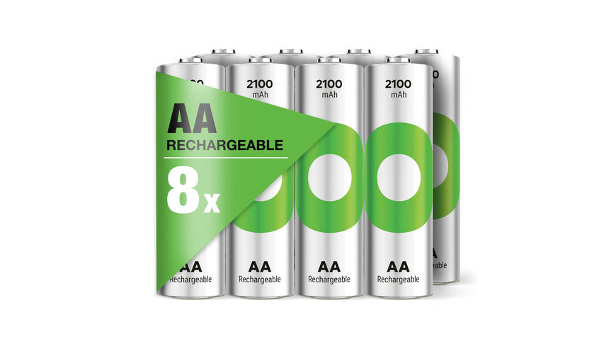 AA Akku GP NiMH 2100 mAh RECYKO 1,2V 8 Stück