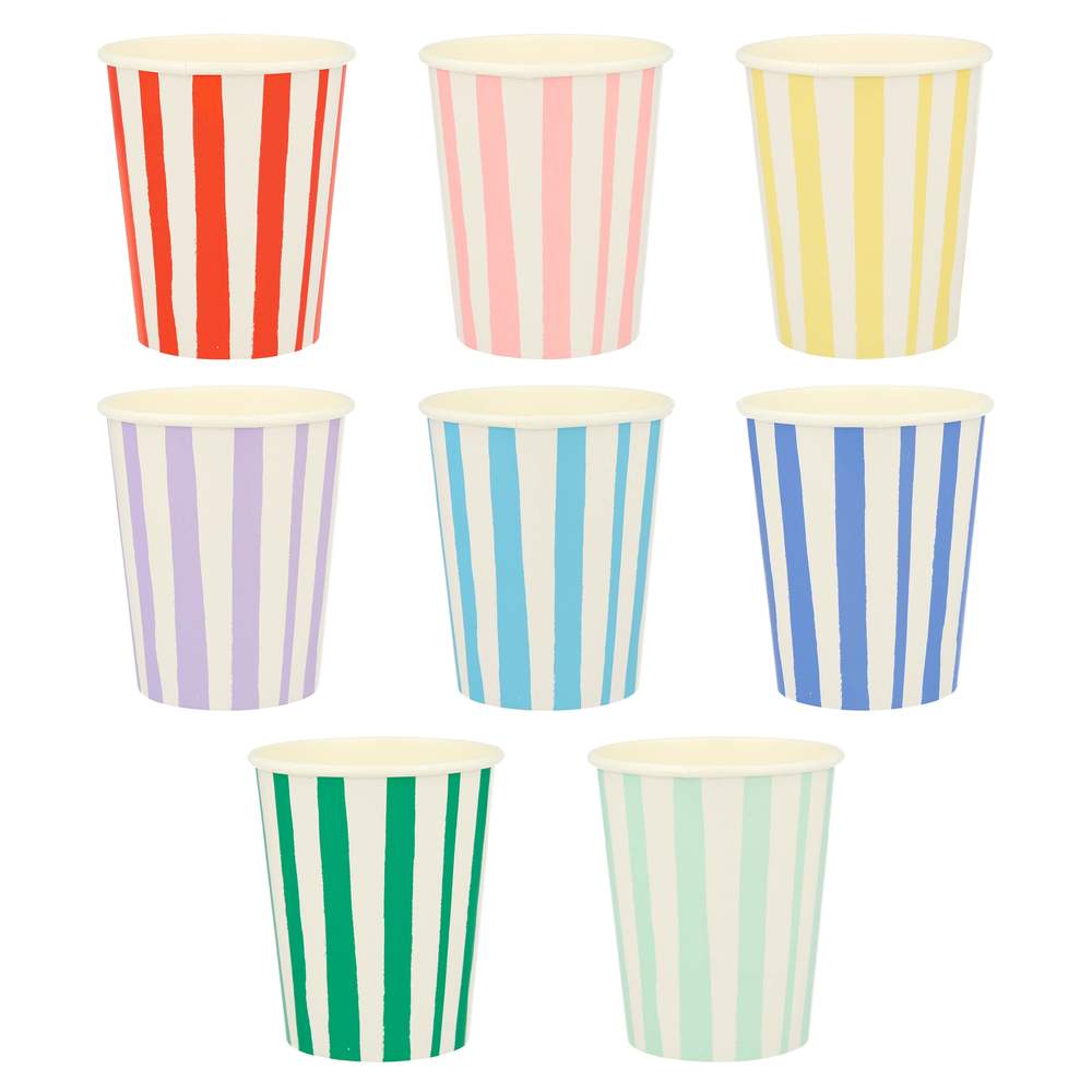 Mixed Stripe Pappbecher