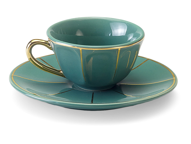 Teetasse grün Vintage Bitossi Ø 10,5cm