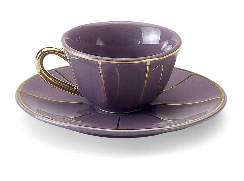 Teetasse violett Vintage Bitossi Ø 10,6cm