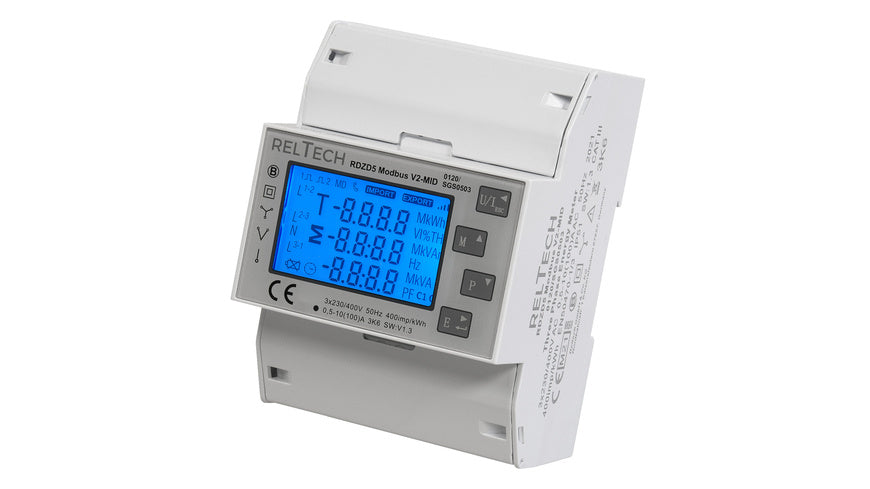 RELTECH Drehstomzähler RDZD5-MID, 100A, MODbus