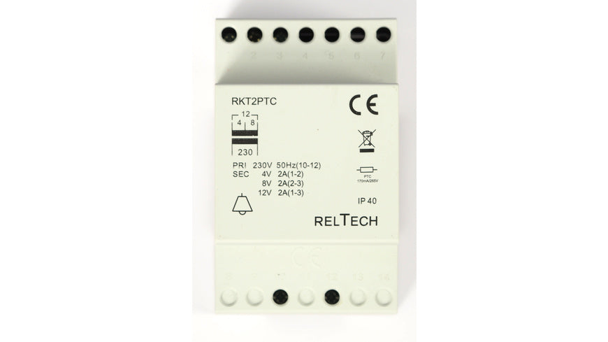 RELTECH Klingeltransformator RKT2PTC mit PTC 2A