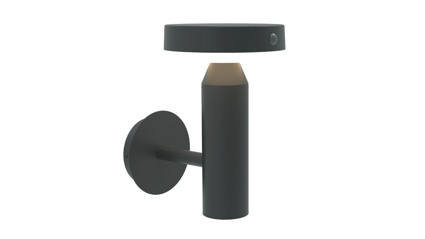 Die BOLD Solar-Wandleuchte mit PIR, Gun Grey