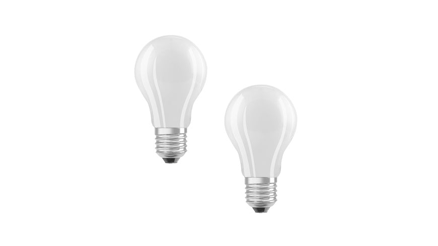 Osram LED Classic A 60, Filament, EEK A, 3,8 W, 806 lm, E27, warmweiß, matt, 2er Pack