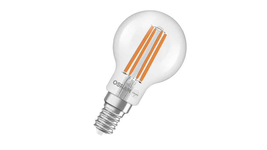 Osram LED Classic P 40, Filament, EEK A, 2,2 W, 470 lm, E14, warmweiß, klar