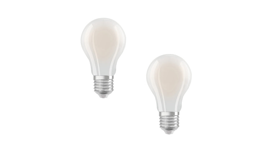 Osram LED Classic A 75, Filament, EEK A, 5 W, 1055 lm, E27, kaltweiß, matt, 2er Pack
