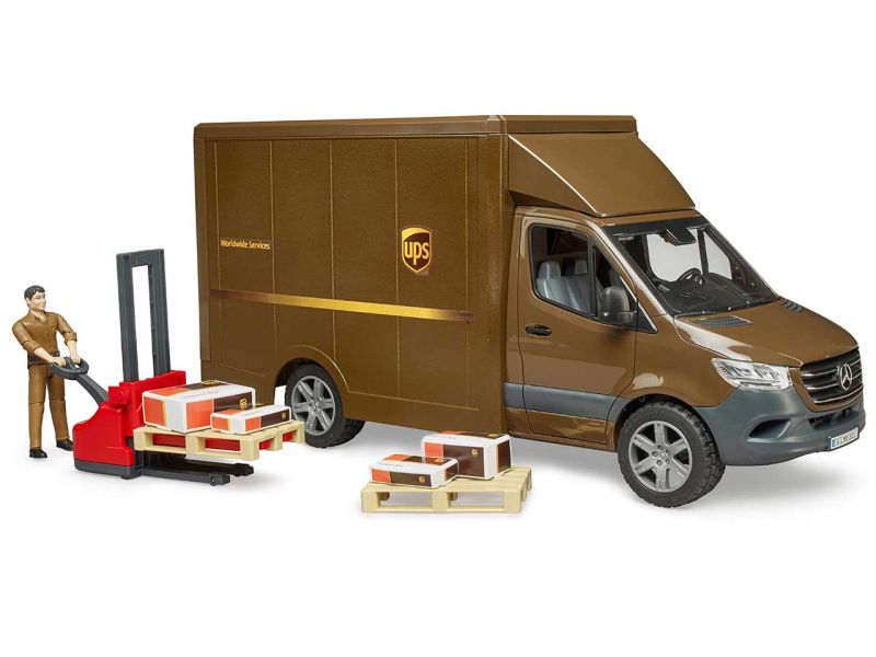BRUDER MB Sprinter UPS mit Fahrer und Zubehör