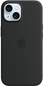 Apple Silikon Case mit MagSafe für Apple iPhone 15, schwarz