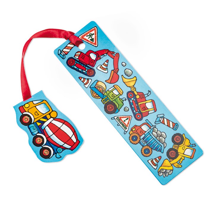 Glitter-Lesezeichen Baustelle