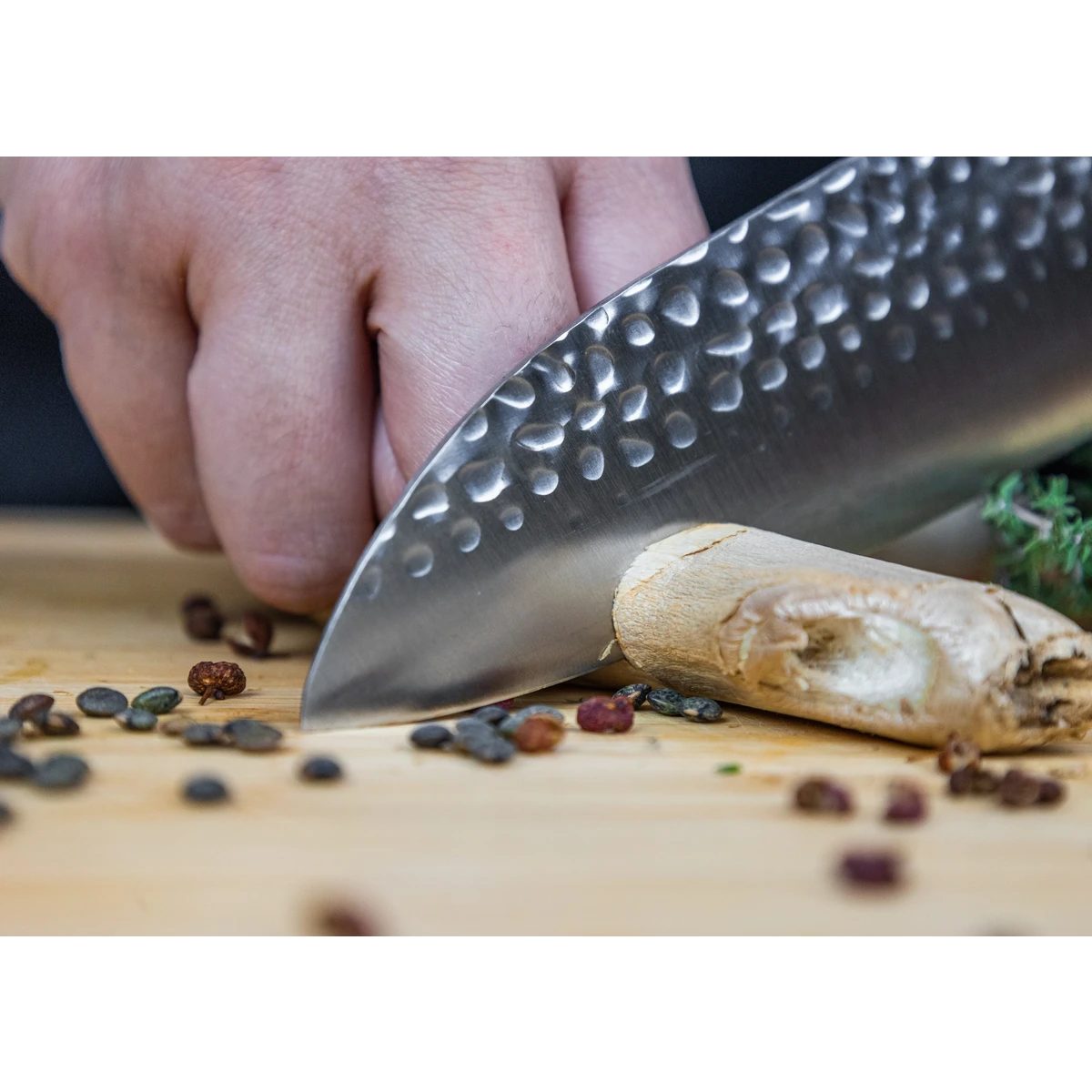 Das asiatische Set: 3 Messer (Schälmesser + Santoku + Hackbeil)