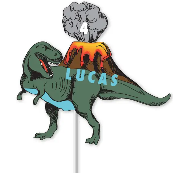 Dino Kuchentopper personalisierbar