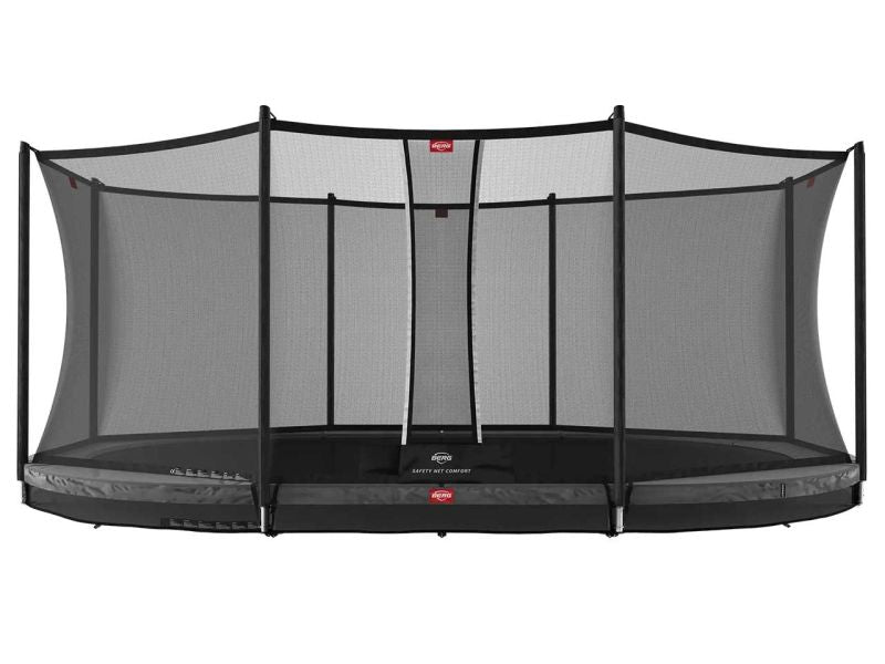 BERG Trampolin Grand Favorit InGround 520 Grey inkl. Sicherheitsnetz Comfort