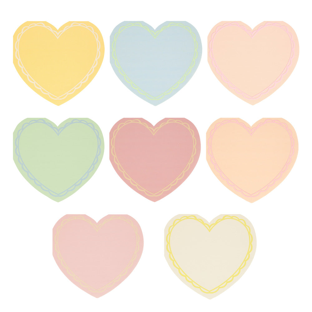 Pastel Herz Servietten gross